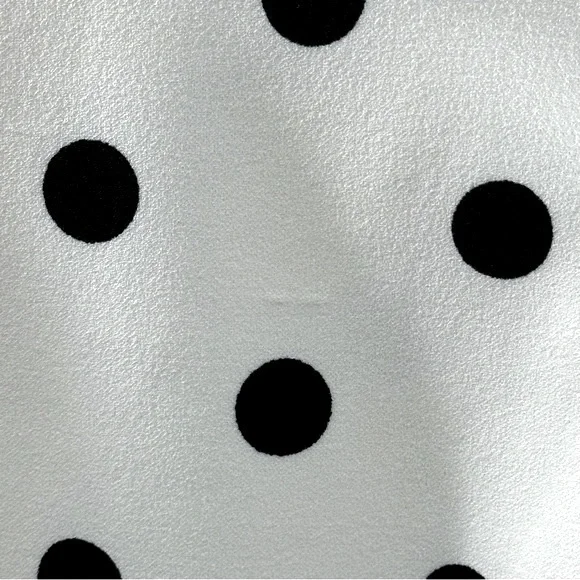 LAUREN RALPH LAUREN Dress Sz 0 Sheath White Black Polka Dot Ruffle Puffy… - Picture 11 of 13